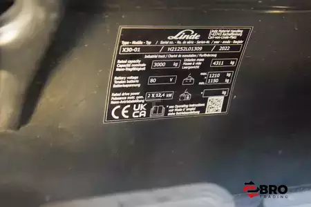 Chariots électriques à 4 roues 2022  Linde X30-01 Li ion 5 Hydr. valves (11)