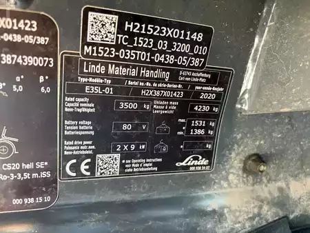 Elektro čtyřkolový VZV 2020  Linde E35L Container (6)