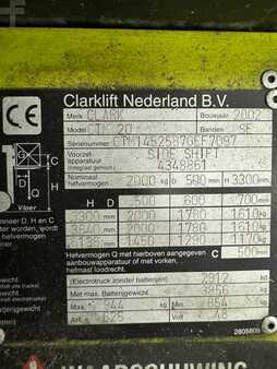 3-wiel elektrische heftrucks 2002  Clark CTM20 (4)