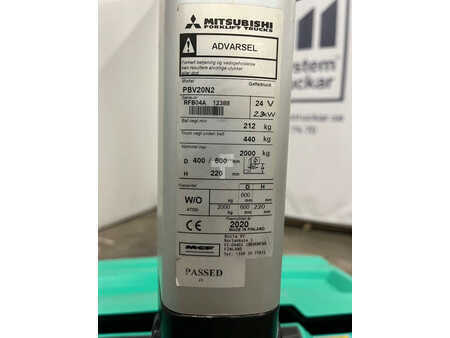 Ruční vysokozdvižný vozík 2020  Mitsubishi PBV20N2 (5)