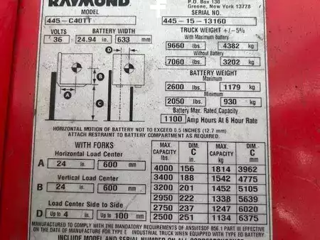 Montacargas Eléctrico (3 ruedas) - Raymond 445C40TT (10)
