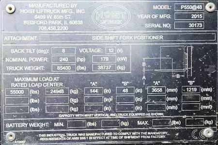 Montacargas diésel 2015  HOIST P550 (2)