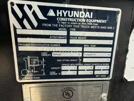 Montacargas diésel 2015  Hyundai 45D-9A (9)