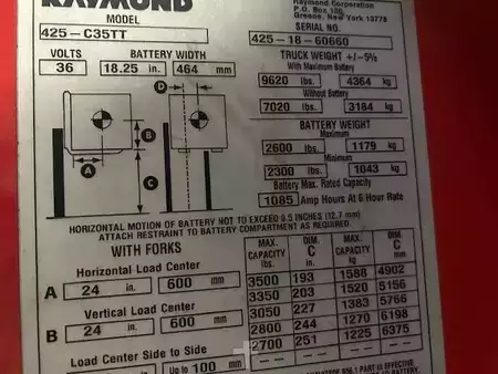 Apilador Hombre a Bordo 2018  Raymond 425C35TT (2)