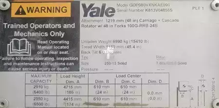 Diesel Forklifts  Yale GDP080VX (2)