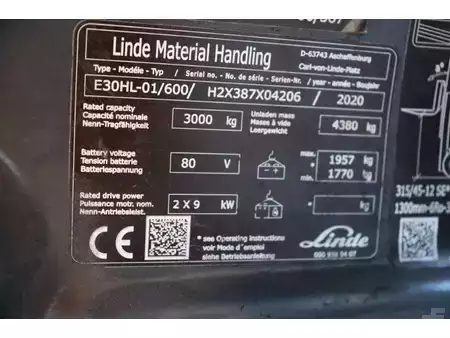 El truck - 4 hjulet 2020  Linde E30HL-01/600 (28)