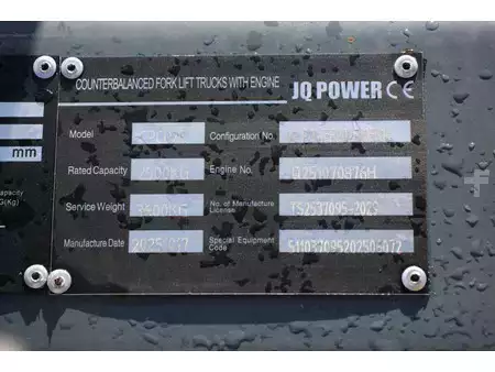 Carretilla elevadora diésel 2025  JQ Power CPCD25 (27)