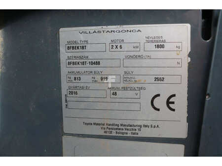 Elektro čtyřkolový VZV 2016  Toyota 8FBEK18T (28)