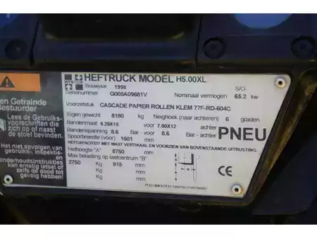Gas truck 1998  Hyster H5.00XL (17)