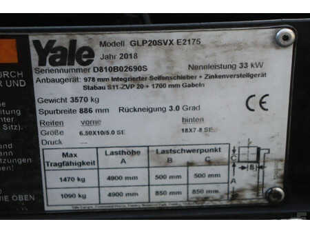 Wózki gazowe 2018  Yale GLP20SVX E2175 (22)
