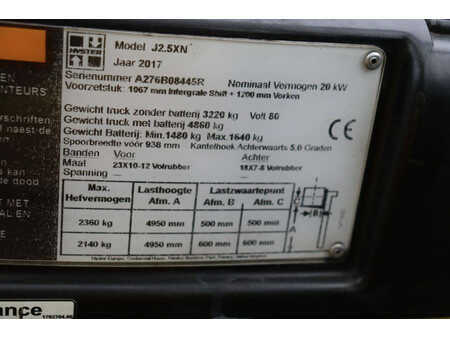 Carrelli elettrici 4 ruote 2017  Hyster J2.5XN (28)