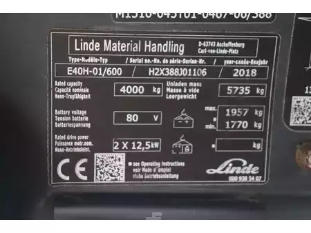 Eléctrica de 4 ruedas 2018  Linde E40H-01/600 (25)