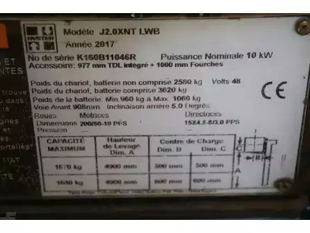Carrelli elettrici 4 ruote 2017  Hyster J2.0XNT LWB (22)