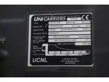 Elektrisk- 4 hjul 2015  Unicarriers AG1N1L18Q (19)