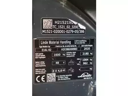 Elektrisk- 4 hjul 2020  Linde E16L-02 (29)