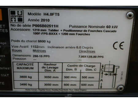 Dízel targoncák 2010  Hyster H4.0FT5 (28)