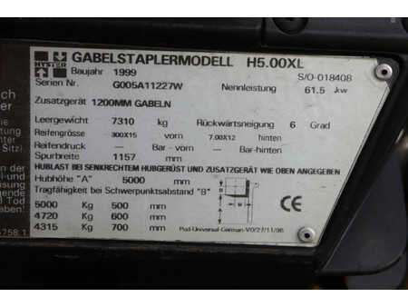 Dieselový VZV 1999  Hyster H5.00XL (26)