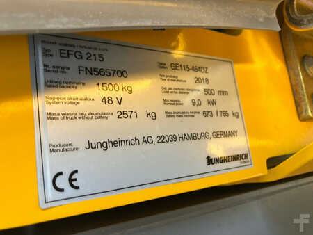 Eléctrica de 4 ruedas 2018  Jungheinrich EFG215 (8)