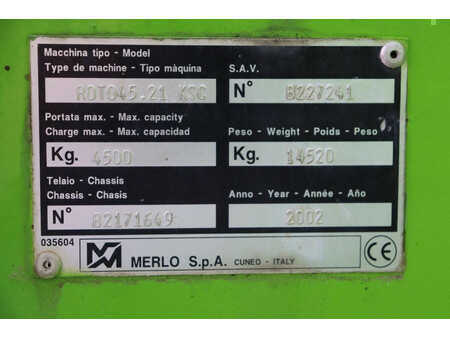 Telescopic forklift rigid 2002  Merlo Roto 45.21 KSC (27)