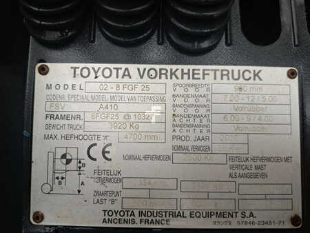 Gas gaffeltruck 2009  Toyota 02-8FGF 25 (10)