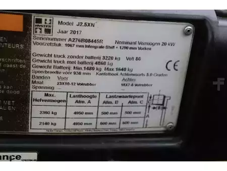 Chariots électriques à 4 roues 2017  Hyster J2.5XN (28)