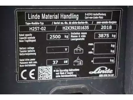Carretilla elevadora GLP 2018  Linde H25T-02 (27)