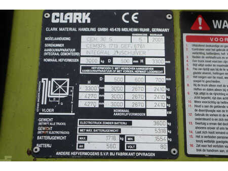 Sähkö - 4 pyör 2001  Clark CEM 30S (30)