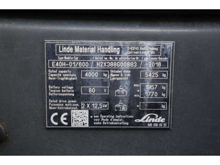 Elektromos 4 kerekű 2016  Linde E40H-01/600 (14)