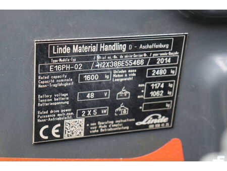 Elektryczne 4-kołowe 2014  Linde E16PH-02 (15)