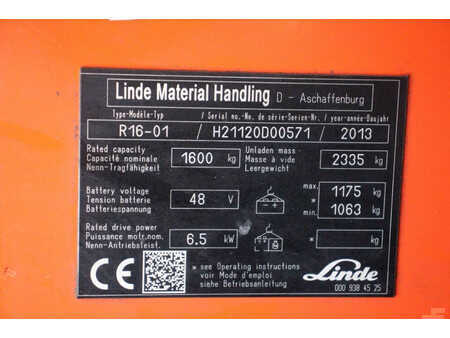 Skjutstativtruck 2013  Linde R16-01 (19)