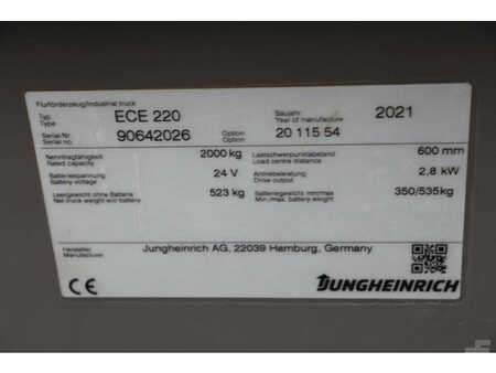 Porta-paletes elétrico 2021  Jungheinrich ECE220 (8)