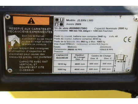 Sähkö - 4 pyör 2009  Hyster J2.0XN LWB (28)