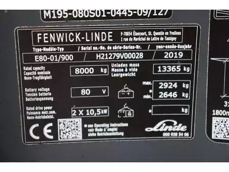Elektromos 4 kerekű 2019  Linde E80-01/900 (25)