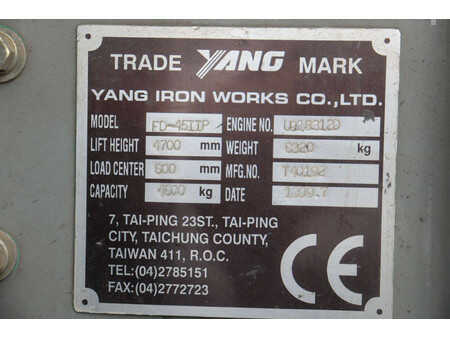 Diesel Forklifts 1999  Yang FD-45IIP (14)