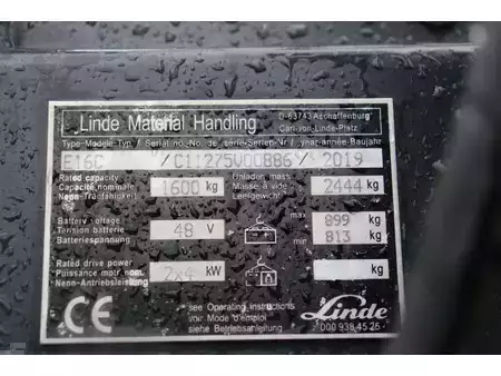 Eléctrica de 4 ruedas 2019  Linde E16C (13)