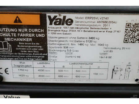 Elektro čtyřkolový VZV 2011  Yale ERP25VL (21)