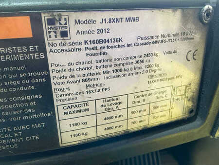 Elektro 4 Rad 2012  Hyster J1.8XNT MWB (15)