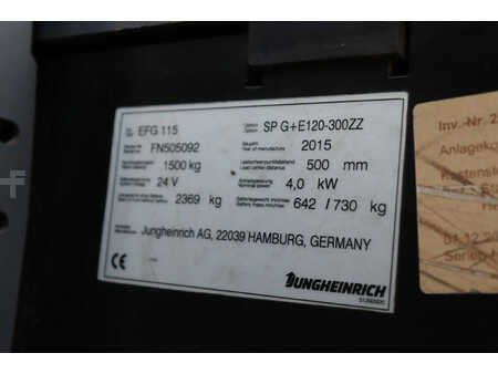 4-wiel elektrische heftrucks 2015  Jungheinrich EFG115 (23)