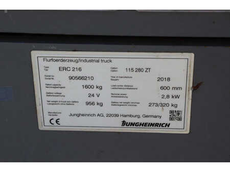 Ruční vysokozdvižný vozík 2018  Jungheinrich ERC 216 (12)