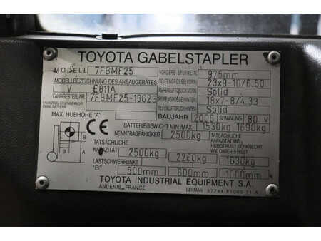 4-wiel elektrische heftrucks 2006  Toyota 7FBMF25 (22)