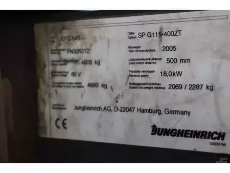 Elektro čtyřkolový VZV 2005  Jungheinrich EFG 540 (29)