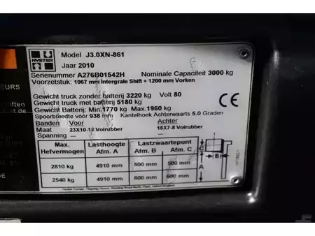 Eléctrica de 4 ruedas 2010  Hyster J3.0XN-861 (25)