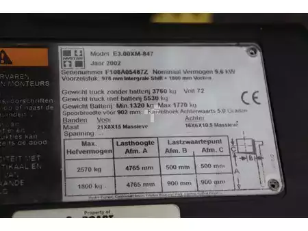 Elektromos 4 kerekű 2002  Hyster E3.00XM-847 (27)