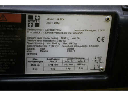 Sähkö - 4 pyör 2014  Hyster J4.5XN (19)