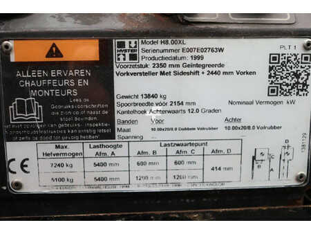 Diesel Forklifts 1999  Hyster H8.00XL (21)