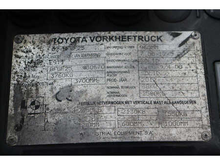 Treibgasstapler 2012  Toyota 02-8FGF25 (31)