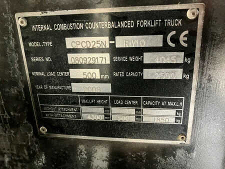 Carrelli elevatori diesel 2008  HC (Hangcha) CPCD25N-RW10 (9)