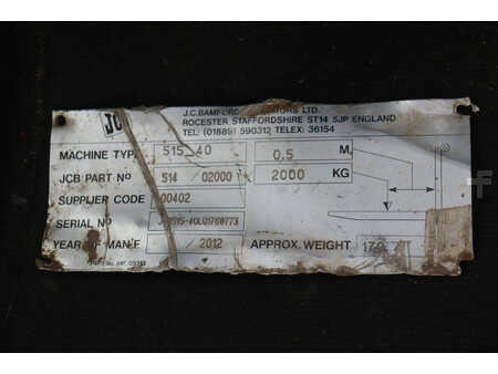 Telescopic forklift rigid 2012  JCB 515-40 (22)