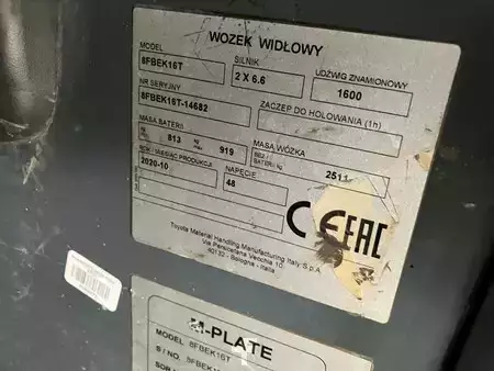 El truck - 4 hjulet 2020  Toyota 8FBEK16T (10)