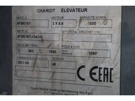 Elektromos 4 kerekű 2021  Toyota 8FBE18T (32)